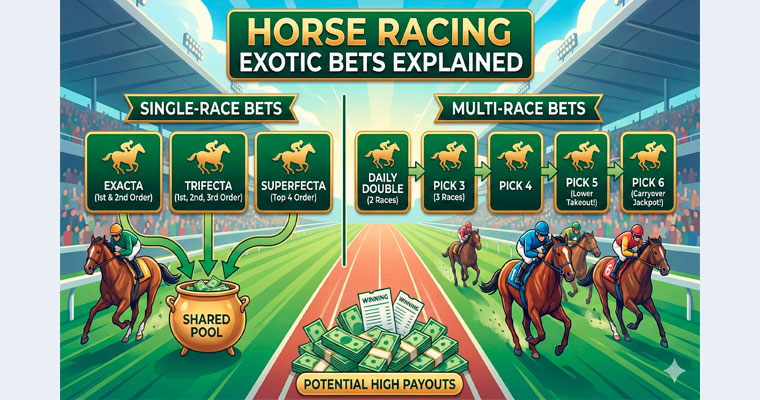 Horse racing exotic bets