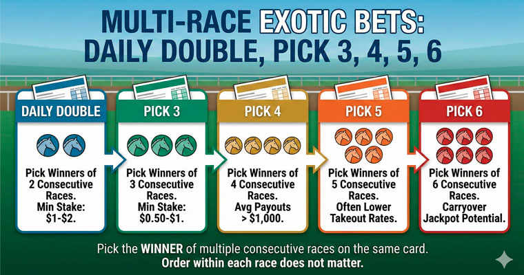 Multi race exotic bets